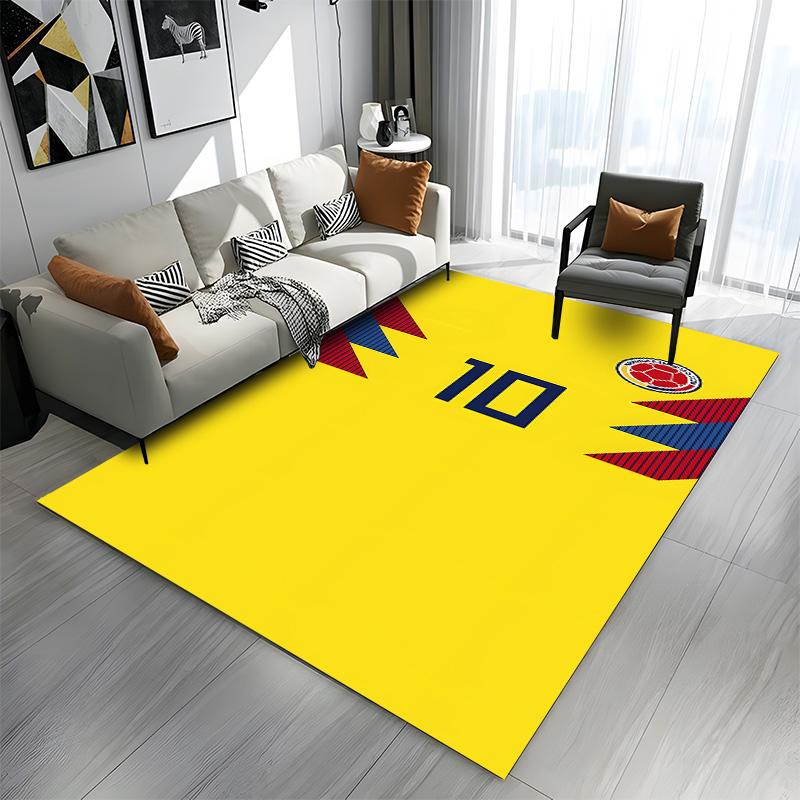 Colombia Soccer Jersey Design Patterned carpet a non slip rug suitable for all seasons and any setting, gift