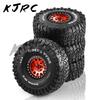 1/10 RC Crawler Car 4pcs 120mm Metal 1.9" Beadlock Wheel Rim Rubber Tire Set for Traxxas TRX4 RC4WD D90 Axial SCX10 II III MST