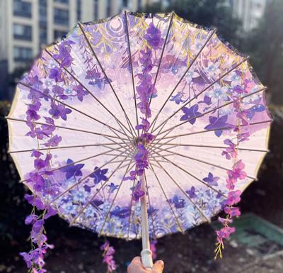 Hanfu кисточка фиолетовый лавандовый аниме зонтик ветрозащитный для пляжных танцев косплэй масляно-бумажный зонтик El Principito