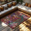 Unique Area Rug Bohemian Floor Mat Home Decor Hippie Carpet Living Room Dorm Abstract Pattern Tapestry Modern Floor Covering Art
