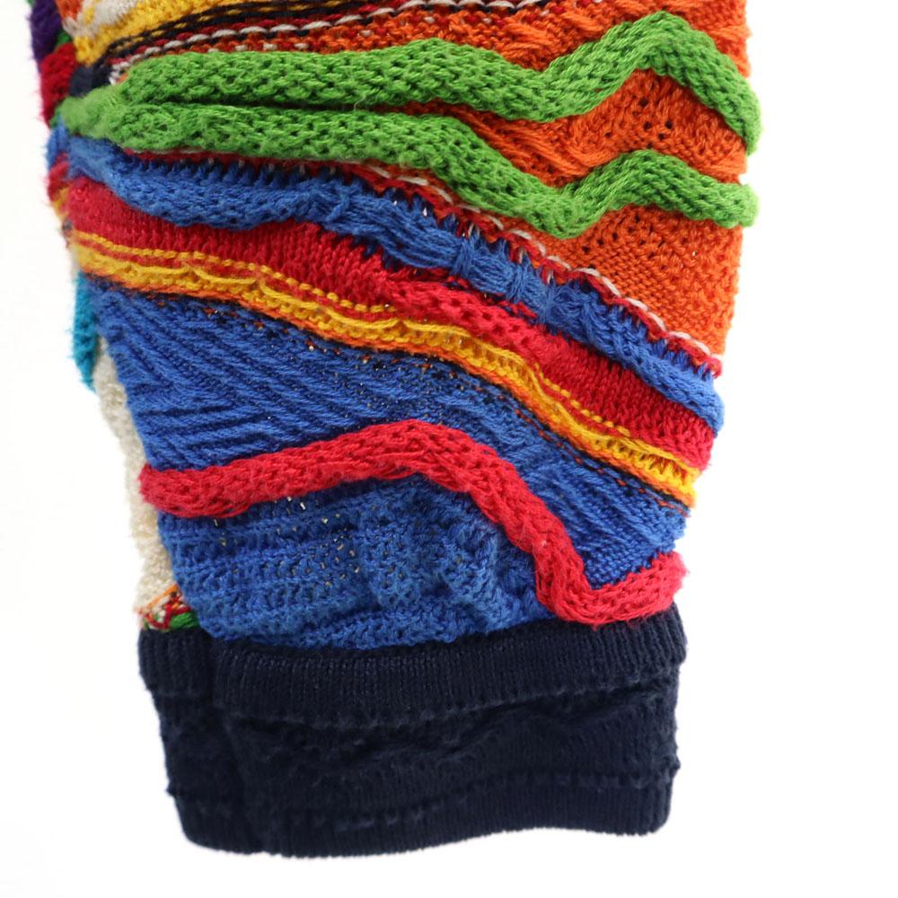 Coogi 90-е годы Сделано в Австралии Старый кардиган 3D вязки с V-образным вырезом Длинный рукав Мужской Б/у