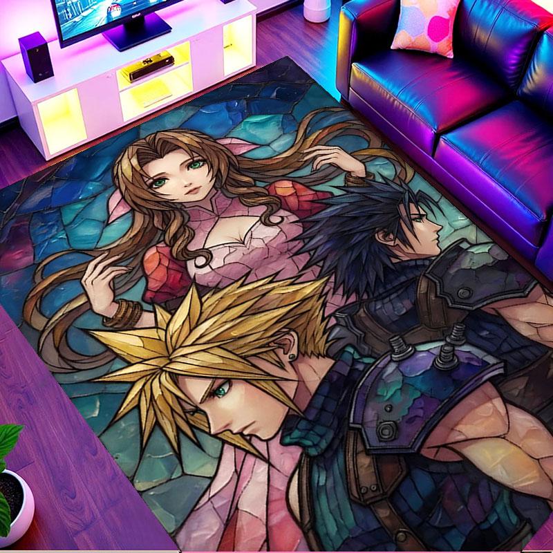 Final Fantasy Print Rug, Washable Floor Carpet, For Entryway Dorm Laundry Room Office Study, Home Decor Birthday Christmas Gift