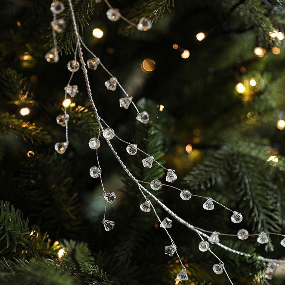 Прозрачные Жемчужины Сосульки Украшения Искусственное Веселое Рождество Украшение Сувениры для Вечеринки