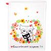 [A2433] - Multicolored White 'Cats' Cotton Tea Towel (Damn Cute! ) - 60x45cm