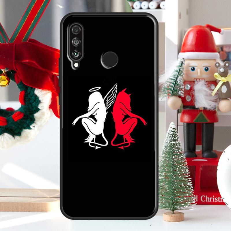 Чехол Angel Devil Girl для Huawei Nova 9 10 SE 11 Pro Y60 Y70 Y90 Y61 Y91 Y72 Y73 12i 11i 8i P20 P30 P40 Lite