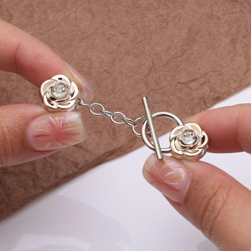 Triangle Close Neckline Decorative Brooch Crown Star Fixed Clothes Pin  Loose Jeans
