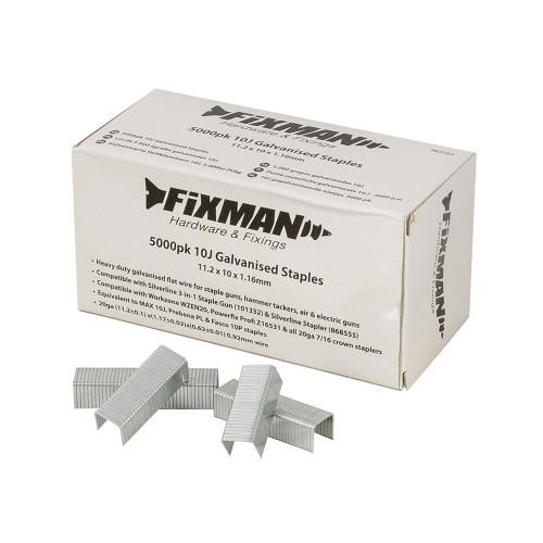 Fixman 10J Galvanised Staples (Pack of 5000)