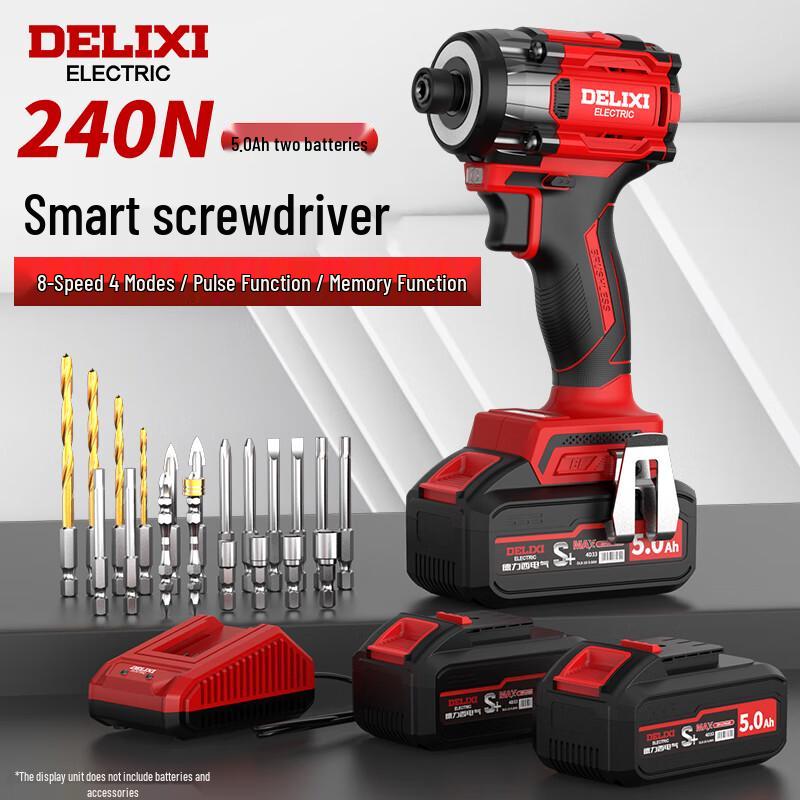 DELIXI ELECTRIC Бесщеточный аккумуляторный ударный шуруповерт-дрель CN вилка (адаптер в комплекте)