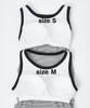 WEGO Размер танка Белый короткий танк Идеально для и Идеально для или как А повседневный подарок Женский топ, S, Полоска, Рукав, Топ, Без рукавов, Весна, Лето,