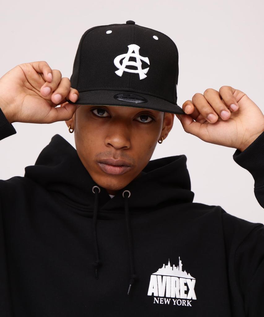 AVIREX x NEW ERA 9FIFTY SNAP BACK CAP TYPE F AC, Men's, 010, Black, 783-4174003