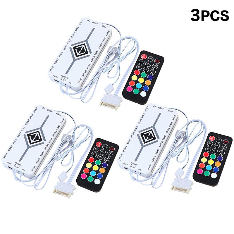 1-9 3-в-1 5В 3-контактный ARGB-контроллер Хаб вентиляторов охлаждения PWM Магнитный хаб с ARGB-контроллером 5В 3-контактный для корпуса ПК