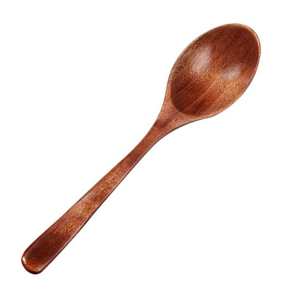 Ложка для супа, противоскользящая ручка, гладкая деревянная длинная ручка, прочная кухонная ложка для супа