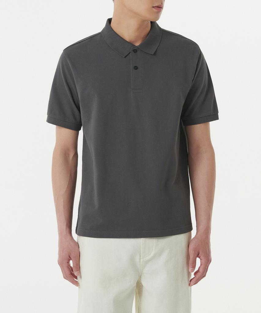 MUSINSA STANDARD Basic Pique Polo Shirt [Gunmetal]