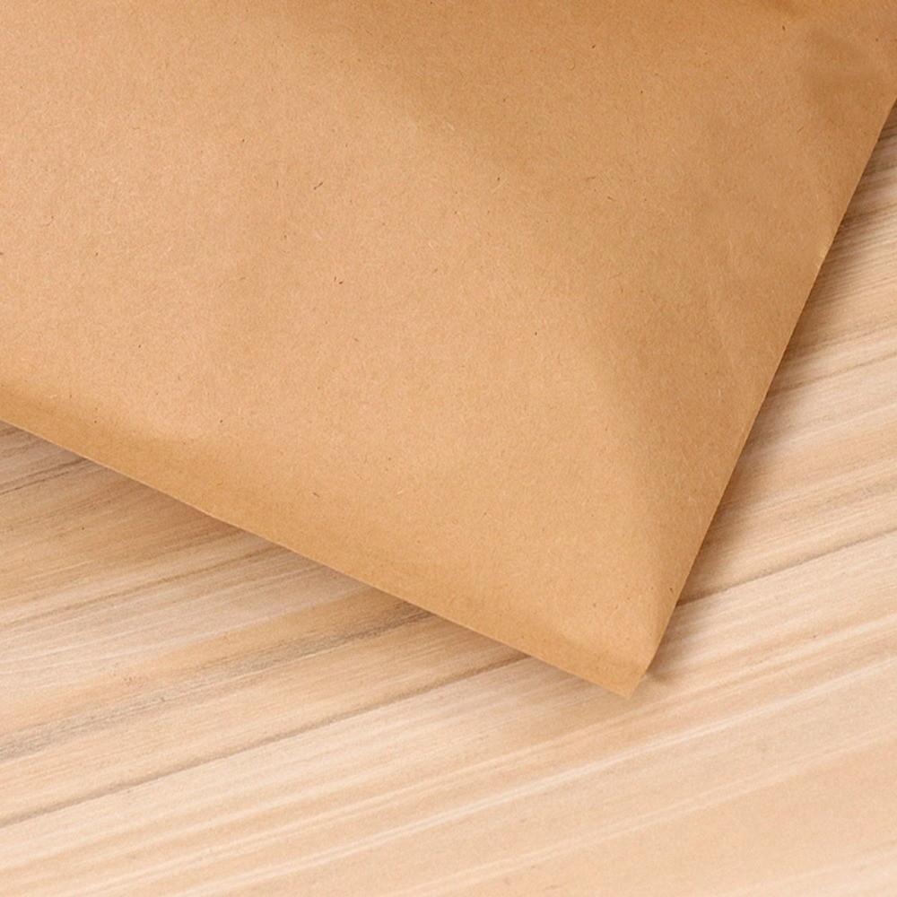 100Pcs Coated Greaseproof Oil Proof Bags Brown Kraft Paper Sandwich Packaging Food Packing