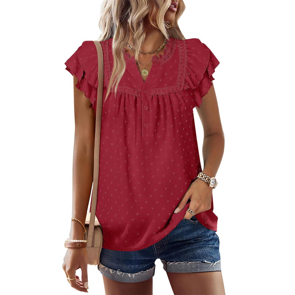 Женская рабочая рубашка с плиссировкой и рукавом 3/4, рубашка с V-образным вырезом, повседневная рубашка с завязками на талии, деловая рубашка