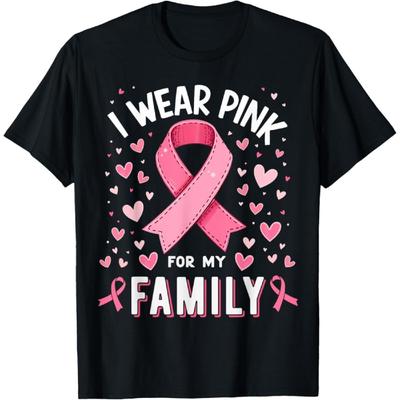 Я ношу розовое для моей семьи Футболка awareness о раке