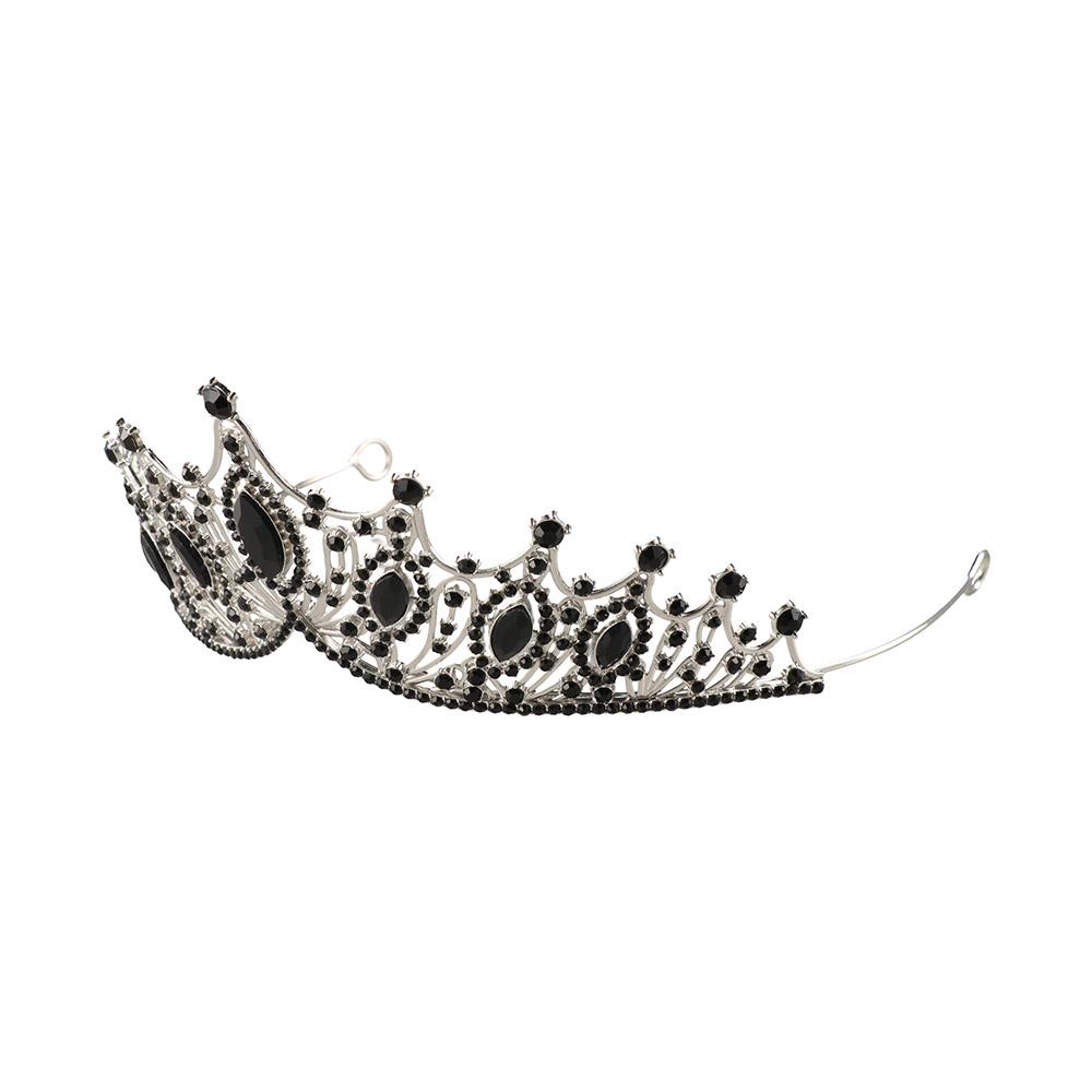 Metal Baroque Crown Shiny Rhinestone Crown Trendy Princess Tiara  Dress Accessories