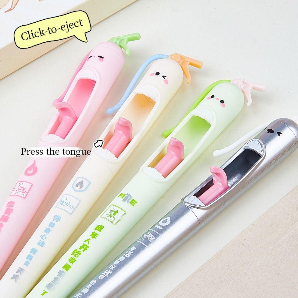 4Pcs Smooth Writing Relax Switch Pens 0.5mm Study Tool Fidget Clicker Gel Pen for School Students