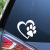Cute Dog Paw Car Sticker with Peach Heart Cartoon Animal Take Dog Cat Love Pet Sticker Black White Red