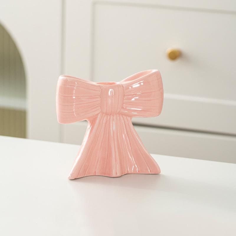 Керамические изделия ручной работы Декоративный подарок Атмосфера Дизайн в форме банта Креативный подсвечник Ins Несколько цветов Украшения 5 цветов