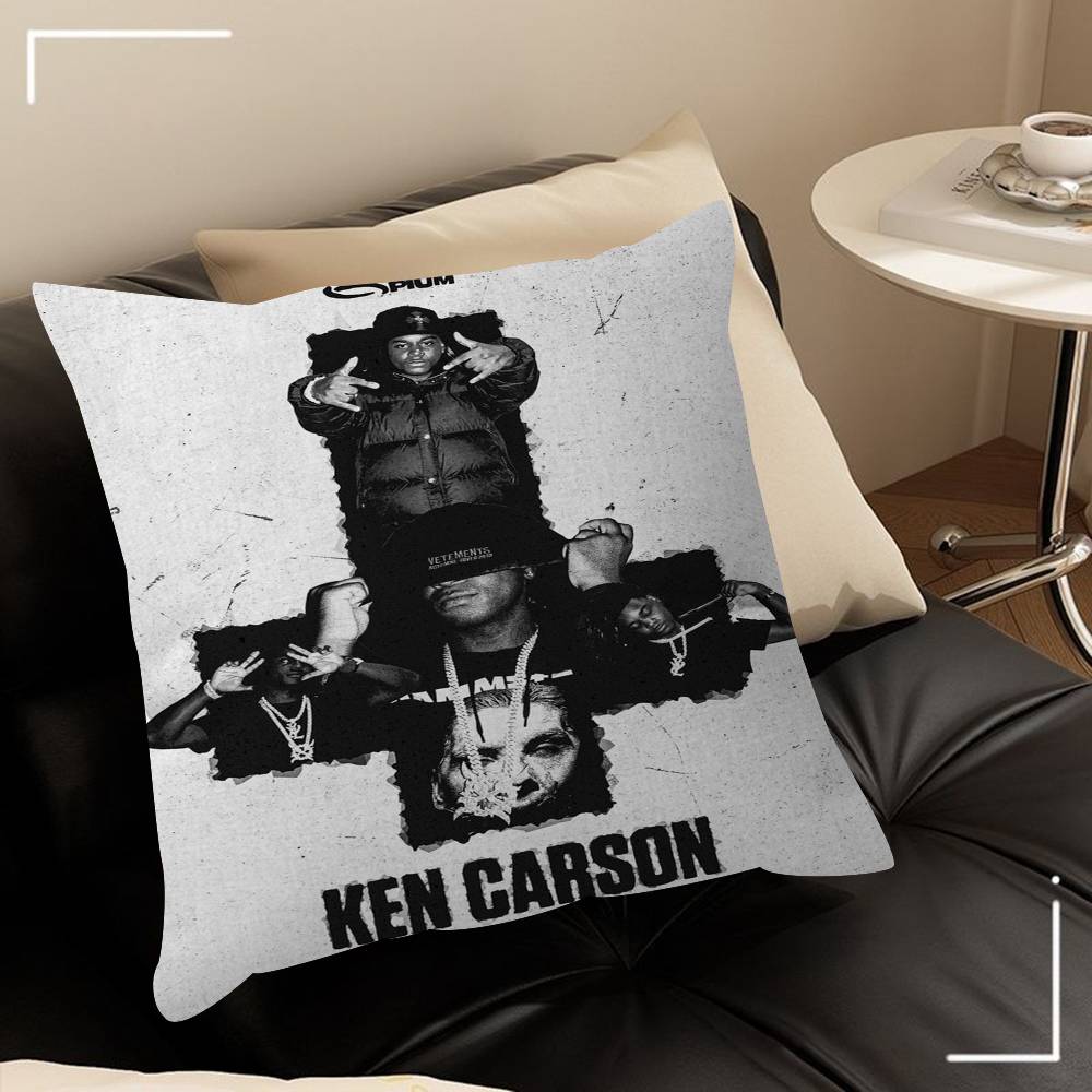 Pop Singer Ken Carson A Great Chaos Maple Design Cushion Cover Happy Autumn Harvest Decor Holiday Decorati Pillow Cover