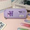 Kuromi Korean Style Multi-functional Pencil Case, Three Layers, Oxford Cloth for Junior and High School Students.