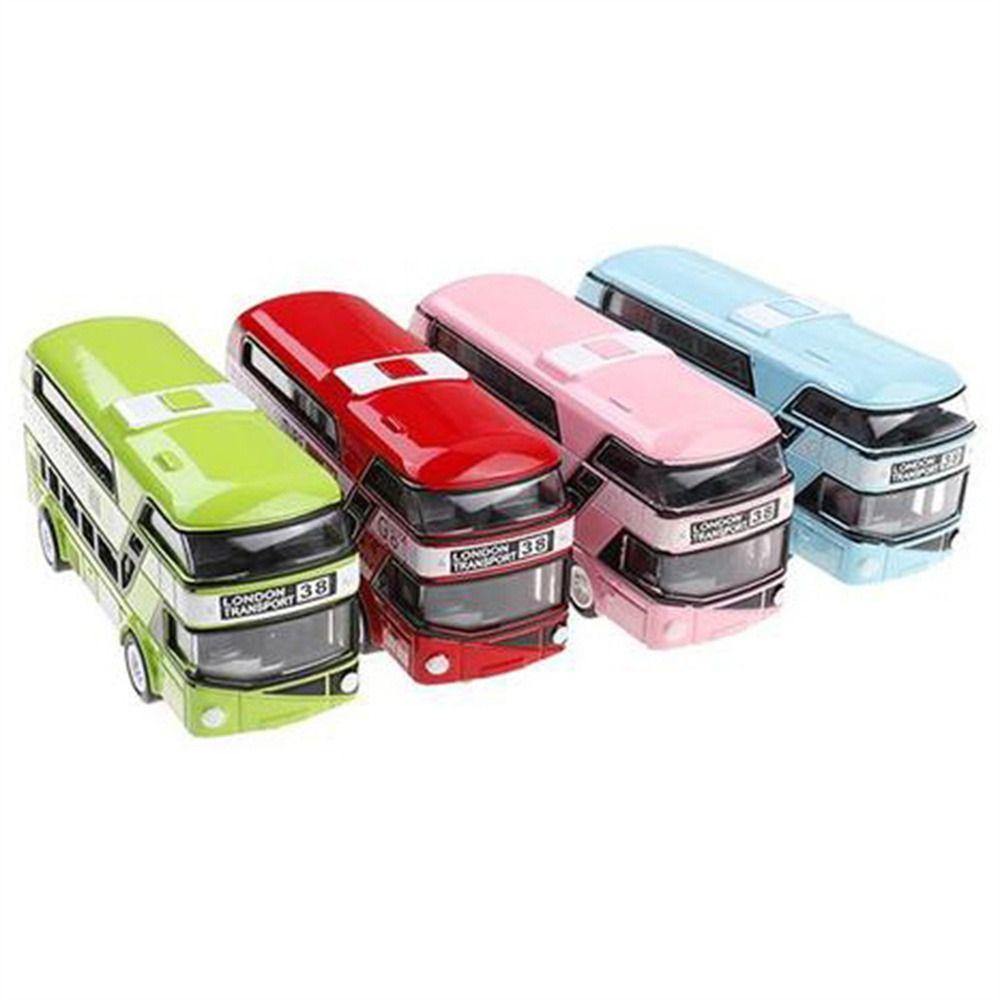 Set Toy Vehicles Car Bus Model Diecast Cars Toy Pull Back Toys Double Decker Bus Bus Toy Model