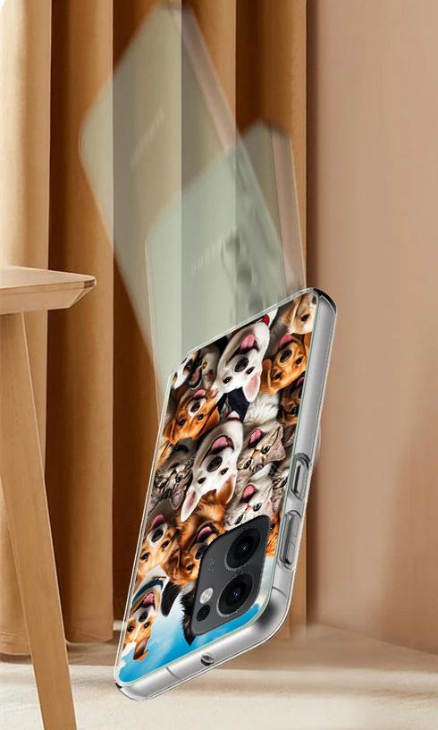 Etui Do Oppo Reno 13F 5G / 13 Fs 5G Foto Case Plecki Pieski + Szkło 9H