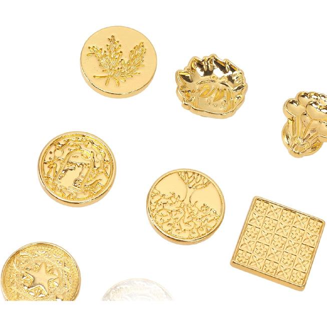 BORDSTRACT Сменная головка для восковой печати, 24 шт. Ретро Антикварные Винтажные Головки для восковых печатей с коробкой для хранения и мешочком для запечатывания конвертов, открыток