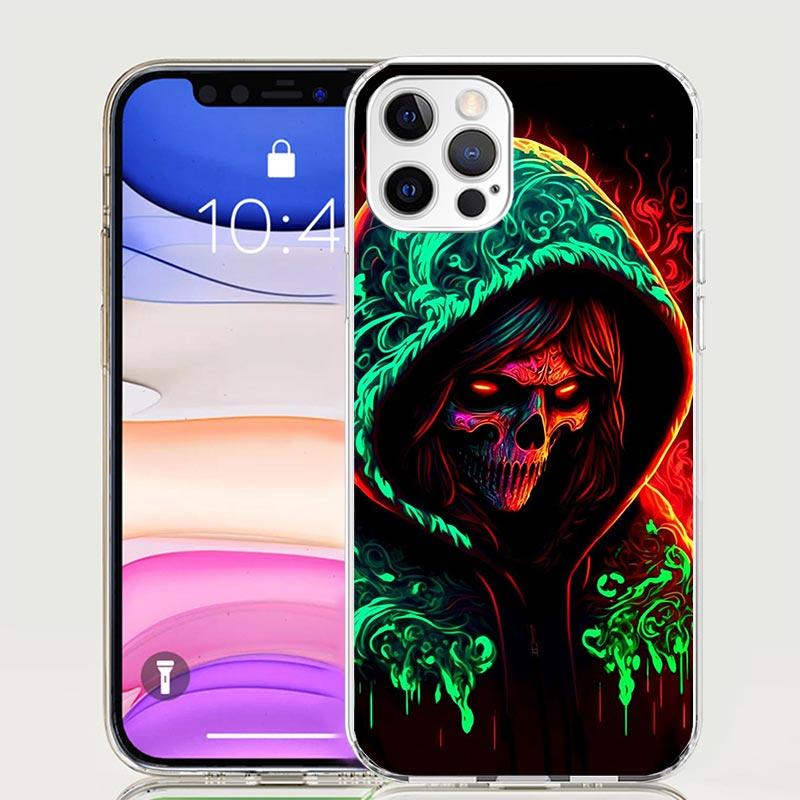 Halloween Moon Witch Horror Phone Case for Apple iPhone 17 Air 16 15 Plus 14 + 13 Mini 12 11 Pro Max 7 8 SE 16Max Soft Shell Cov