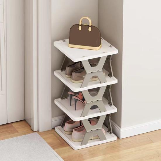 Органайзер для обуви с пыленепроницаемыми отсеками, складная конструкция, большая вместимость, портативная складная стойка для хранения обуви