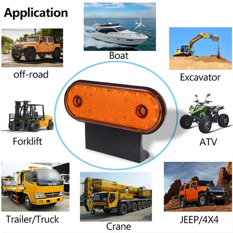 20 светодиодных габаритных фонарей для грузовиков с кронштейном, габаритные фонари для прицепов, тягачей, фургонов, габаритные фонари, сигнальная лампа, внешняя лампа 12 В-24 В