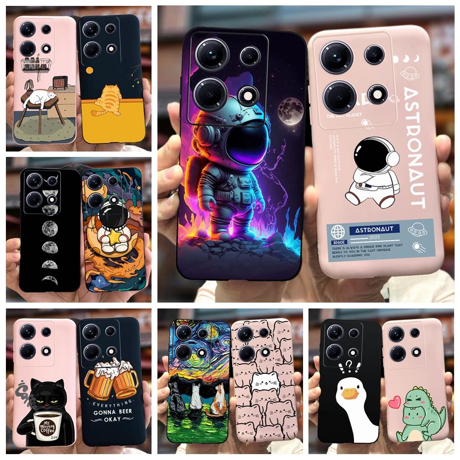 For Infinix Note 30i Case X6716 Cute Astronauts Cartoon Cover Soft Silicone Phone Case For Infinix Note 30 Pro Note30 VIP Bumper