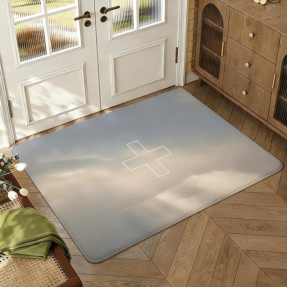 Singer 2hollis Floor Mat Soft Thickened Absorbent Non-Slip Bedroom Living Room Door Mat Home Decor Flannel Rugs