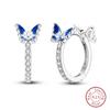100% 925 Silver Chameleon Dragonfly Butterfly Earrings Golden Koi Ladybug Earrings For Women Fashion S925 Party Jewelry
