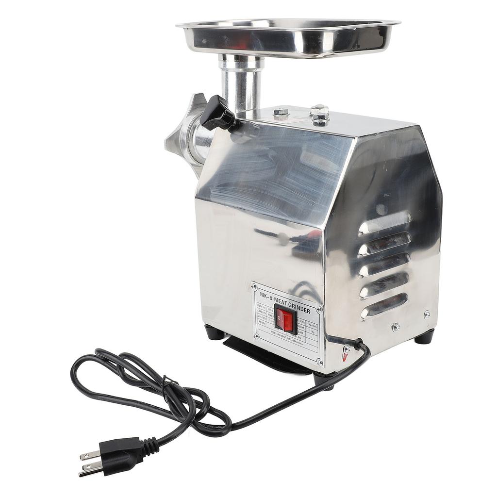 Electric Meat Grinder Commercial Meat Mincer Aluminum Alloy Multifunctional Food Processor Silver