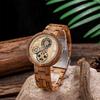 New Men's Wooden Quartz Watch Ebony Wood Personalized Gear Dial Wooden Watch