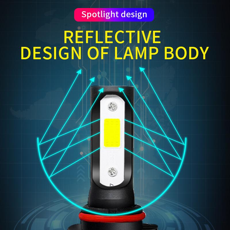 2 шт. супер яркие светодиодные фары автомобиля 10000LM 50 Вт H4 H1 H7 H8 H9 H11 H16 Canbus 9005 HB3 9006 HB4 Противотуманные фары 3000 К 4300 К 6000 К 8000 К