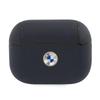 BMW Bmapsslna Airpods Pro Cover Navy Geniune Leather Silver Logo