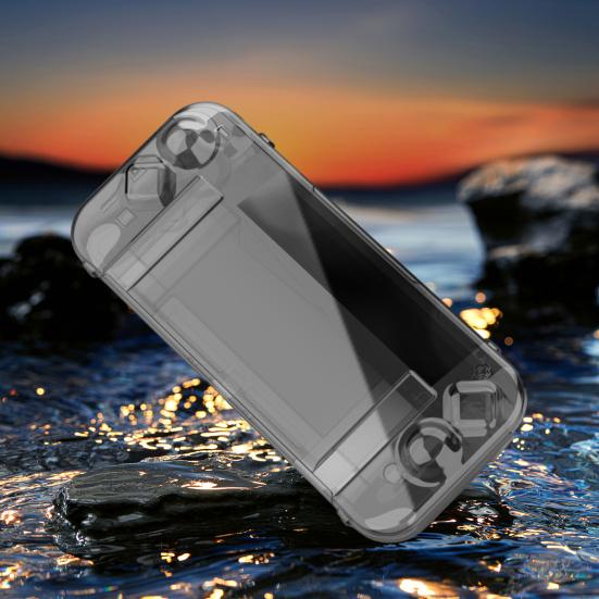 Clear Protective Case Full Protective Cover Anti-Shock Anti-Scratch Easy Plug-in Base Shell for Nintendo Switch