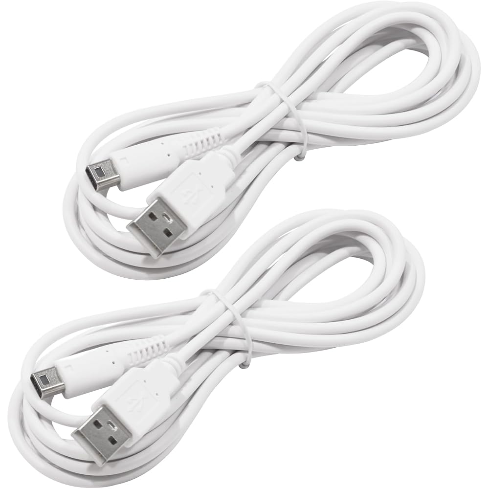 Аудиофильский USB-кабель для зарядки геймпада Wii U, длина около 3 м, 2 шт.