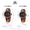KINGNOW Couple's Watches, Lightweight Wooden Watches for Men and Women, Day-Date Display, Japanese-Made Quartz Movement, Unique Design
