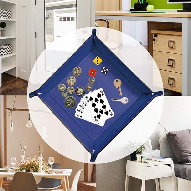 Подставка для хранения игральных костей с шестигранной головкой, держатель для коврика из искусственной кожи и бархата, двухсторонний, толстый, для хранения офисных принадлежностей, инструменты