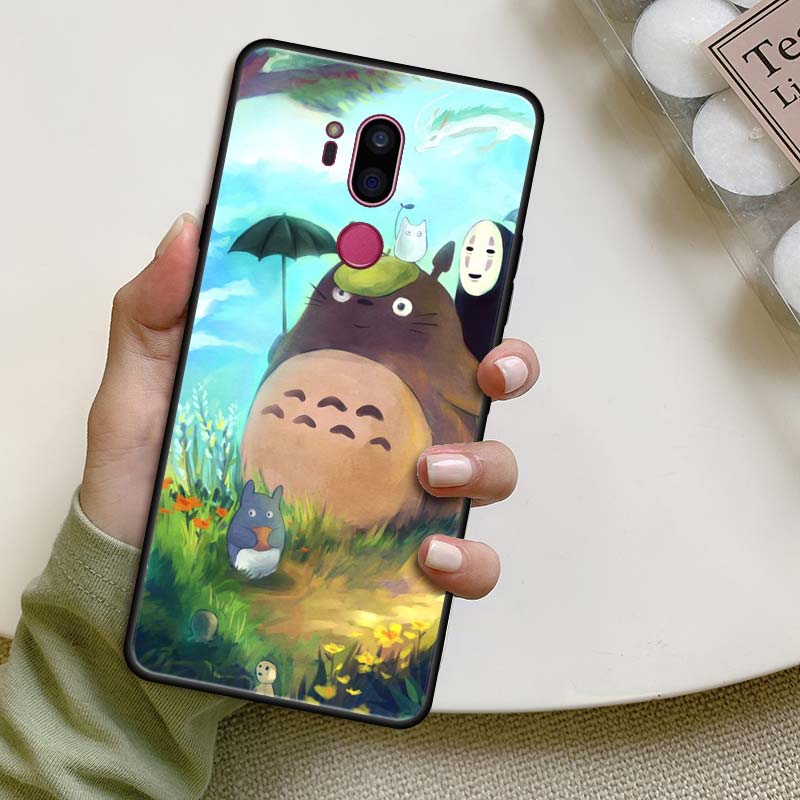 Чехол аниме Studio Ghibli Тоторо для LG K40 K40s K41s K50 K51s K61 G7 G8 ThinQ Q51 Q61 Q60 Q70, черный силиконовый чехол для телефона