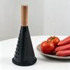 Stainless Steel Cheese Grater Wooden Handle Garlic Grinder Black Conical Vegetable Grater  Carrot