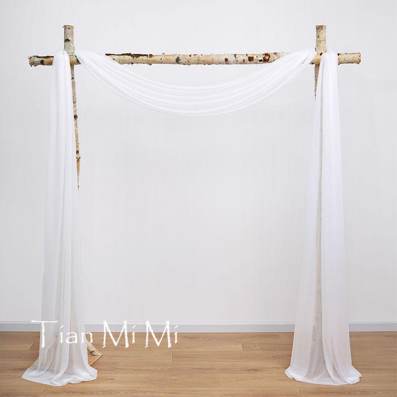 6 -10 Meters Wedding Arch Drape Fabric Sheer Chiffon Tulle Curtain Drapping Backdrop Party Supplies Drapery Ceremony Decoration