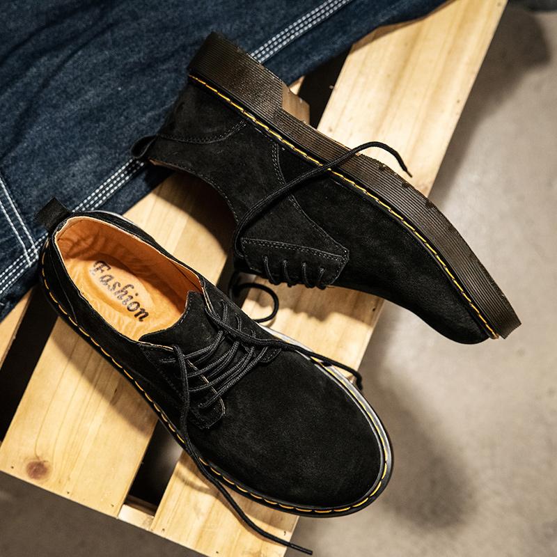 Классические замшевые оксфорды для мужчин, удобная повседневная обувь на плоской подошве, мокасины, мужская обувь