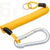 MECMO Breakaway Trailer Cable 6FT, Trailer Brake Safety Cord Heavy Duty Stainless Steel Spring Towing Coiled Wire, Replacement Emergency Break Away