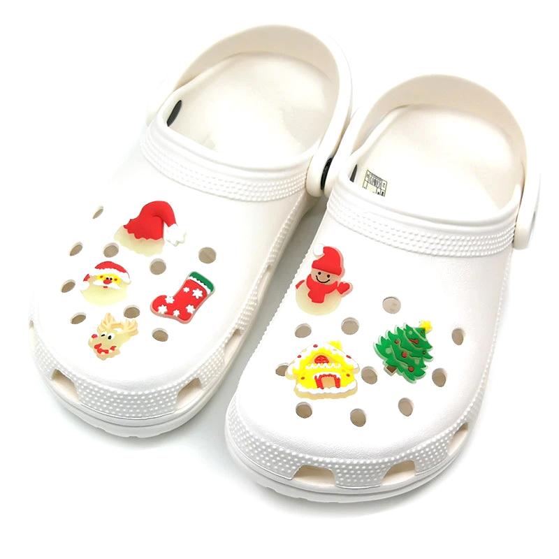 1/7 шт. светящиеся в темноте подвески для обуви на Рождество идеальный праздничный подарок креативные аксессуары для обуви зажимы для обуви украшение для обуви