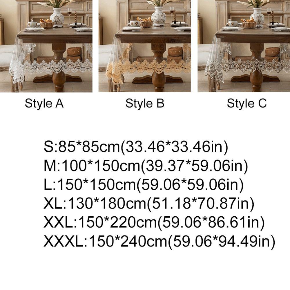 Практичная водонепроницаемая ПВХ скатерть в европейском стиле, маслостойкая подкладка на стол, прозрачная скатерть-дорожка с кружевной вышивкой, для кофейного столика